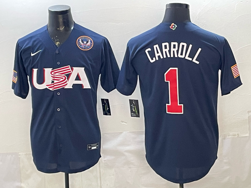 Men 2026 World cup blue MLB Nike jersey 009